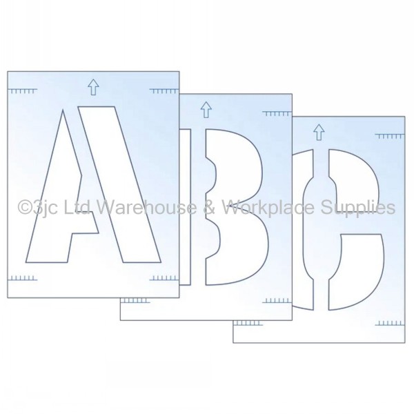 Letter & Number Stencil Kit Extra Large 300mm 3JC